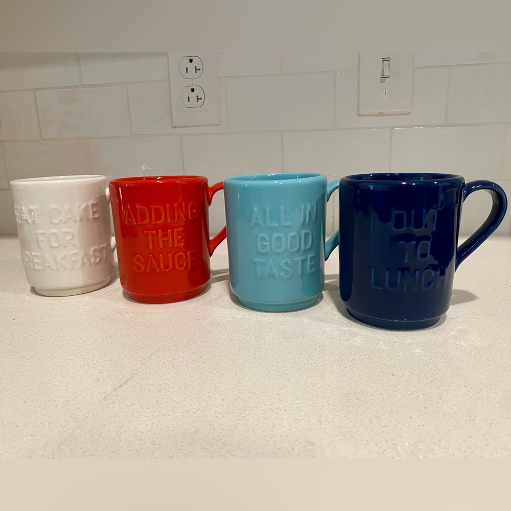 Kate Spade Lenox Coffee Mugs set of four